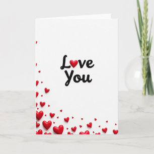 Classic Love You Heart Card