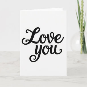 Classic Love You Script Card