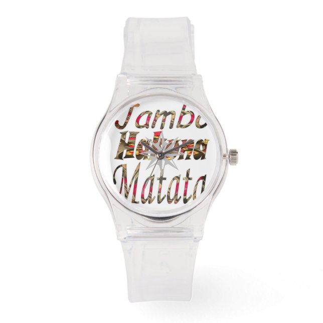 Classic lovely girly Hakuna Matata African Design Watch (Front)