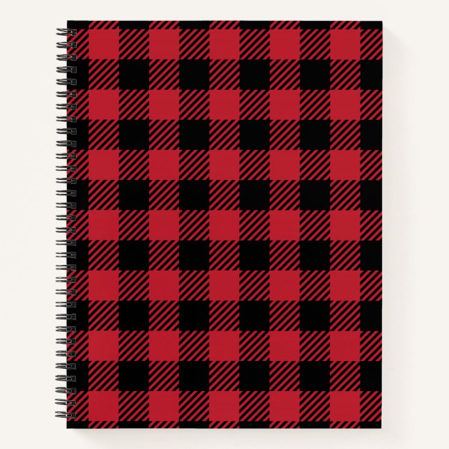 Classic Lumberjack Check Pattern Notebook (Front)