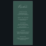 Classic Luncheon Menu Wedding Reception Meal Card<br><div class="desc">Our custom menu card features modern calligraphy for the perfect way to inform your guests of their meal choices at your wedding or event. This item is part of our Goldie collection G100,  please shop our store for matching products.</div>