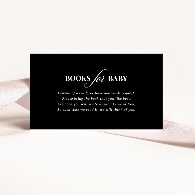 Classic Luxe | Dark Black Books for Baby Enclosure Card (Creator Uploaded)