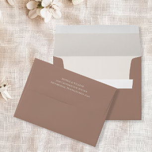 Classic Luxe Elegant Neutral Mocha Taupe Envelope