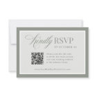 Classic Luxe | Elegant Sage Green QR Code Wedding