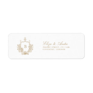 Classic Luxe Gold Monogram Return Address Labels