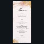 Classic Luxe Marble Wedding Menu<br><div class="desc">Display your delicious menu on these lovely cards - perfect size to place on each plate! This design features a luxurious marble background. Easily edit the food items! 


See all of our matching items in the Classic Luxe Marble collection!</div>
