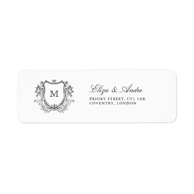 Classic Luxe Monogram Return Address Labels (Front)