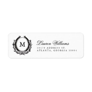 Classic Luxe Monogram Return Address Labels