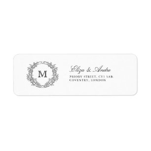 Classic Luxe Monogram Return Address Labels