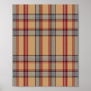 Classic Luxe Plaid Pattern Art Poster