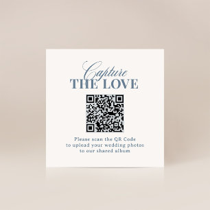 Classic Luxe   QR Code Wedding Capture the Love Enclosure Card