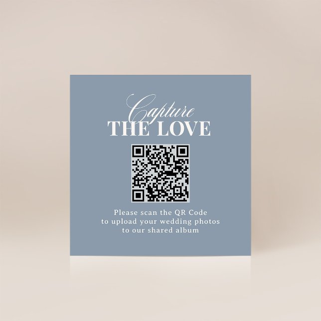 Classic Luxe | QR Code Wedding Capture the Love Enclosure Card (Creator Uploaded)