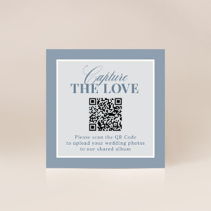 Classic Luxe   QR Code Wedding Capture the Love Enclosure Card