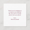 Classic Luxe | QR Code Wedding Capture the Love Enclosure Card | Zazzle