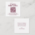 Classic Luxe | QR Code Wedding Capture the Love Enclosure Card | Zazzle