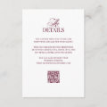 Classic Luxe | QR Code Wedding Guest Details Enclosure Card | Zazzle
