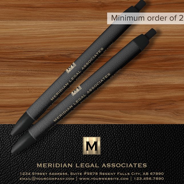 Classic Luxury Monogram Black Ink Pen (Creator Uploaded)