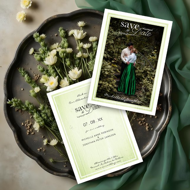 Classic Luxury Sophisticated Photo Couple Wedding (Classic Luxury Sophisticated Photo Couple Wedding Save the Date Cards.)