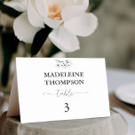 Classic Magnolia Black White Wedding Place Card<br><div class="desc">A branch of white magnolias, hand drawn in black graphite pencil, decorates this elegant, simple, classy and modern, black and white wedding place card. It features modern, elegant script calligraphy with ample flourishes. Luxurious but simple, classic but chic, modern but timeless. A lovely choice for a spring or summer wedding...</div>