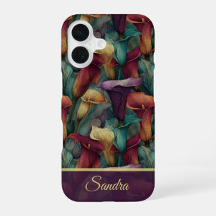 Classic Maid Of Honour Gift Calla Lilies Flower iPhone 16 Case