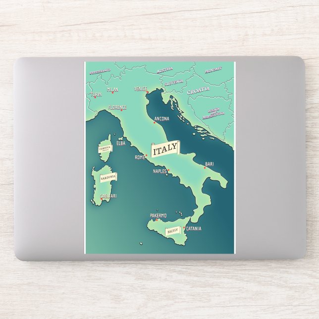 Classic Map Of Italy (Computer)