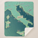 Classic Map Of Italy Sherpa Blanket<br><div class="desc">Map Of Italy in a beautiful vintage style.</div>