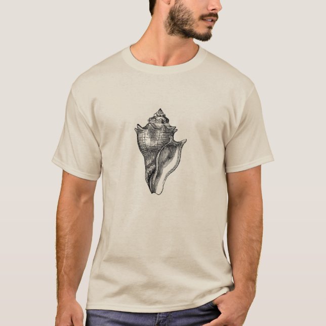 Classic Marine Etching - Conch Shell T-Shirt (Front)