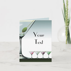 Classic Martini Cocktails Note Card