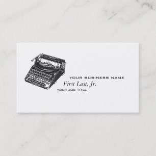 Classic Mechanical Manual Typewriter Business Card