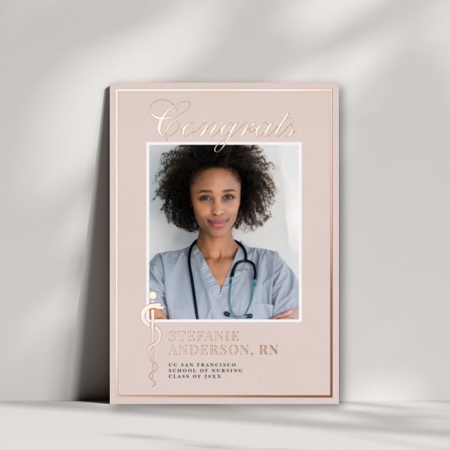 Classic Medical Nursing Photo Foil Graduation  Foi (Creator Uploaded)