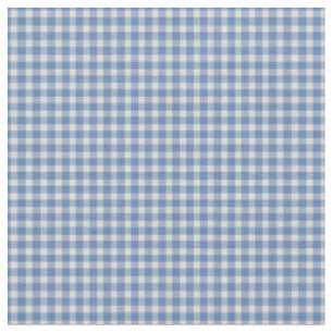 Classic Medium Blue and White Gingham Fabric