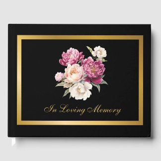 Classic Memorial Funeral Condolence Guest Book