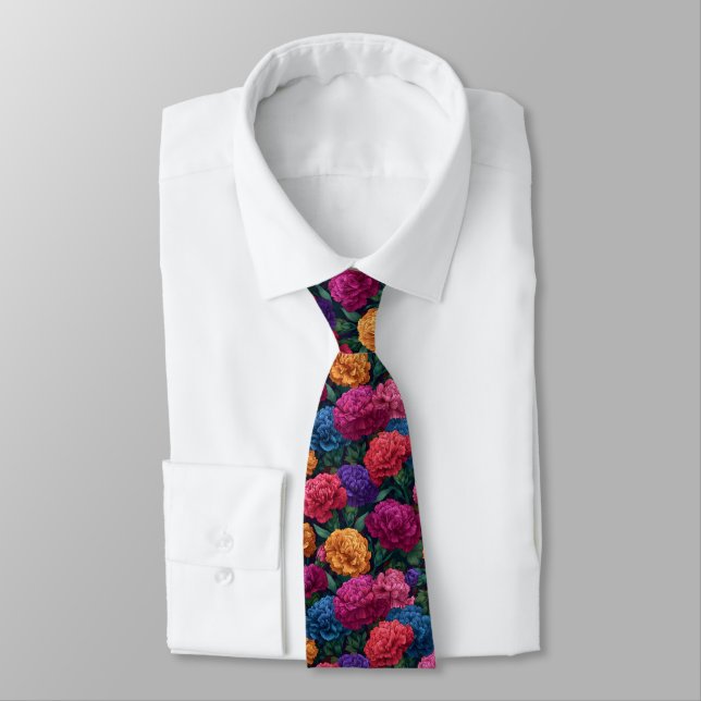 Classic Men Gifts Carnation Flower Tie (Tied)