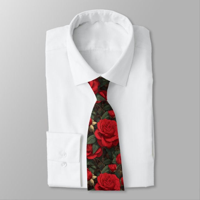 Classic Mens Accessories Gardenias Tie (Tied)
