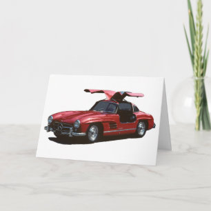 Classic Mercedes Benz SLR300 Gullwing Poster Card