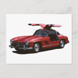 Classic Mercedes Benz SLR300 Gullwing Poster Postcard
