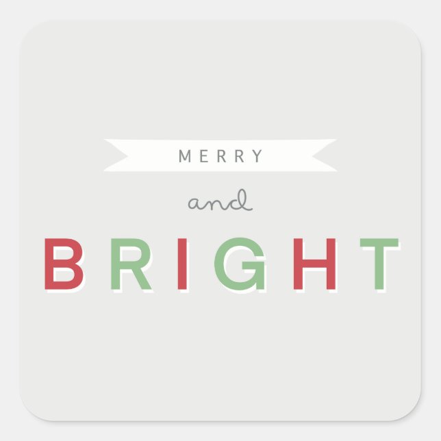 Classic Merry And Bright  Square Sticker (Front)