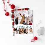 Classic Merry Christmas 5 photo Christmas Card<br><div class="desc">Wishing you a very merry Christmas. Let your photos shine this holiday season with this classic minimal designed 5 photo Christmas card.</div>