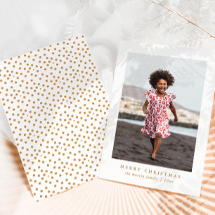 Classic Merry Christmas Dots Holiday Photo Card