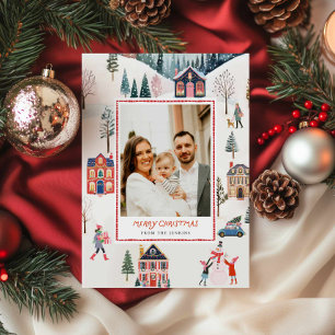 Classic Merry Christmas Photo Greeting Card