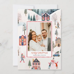 Classic Merry Christmas Photo Greeting Card
