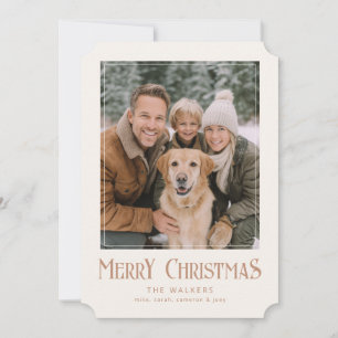 Classic Merry Christmas Photo Holiday Card