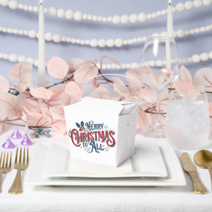 Classic Merry Christmas to All - Festive Holiday A Favour Box