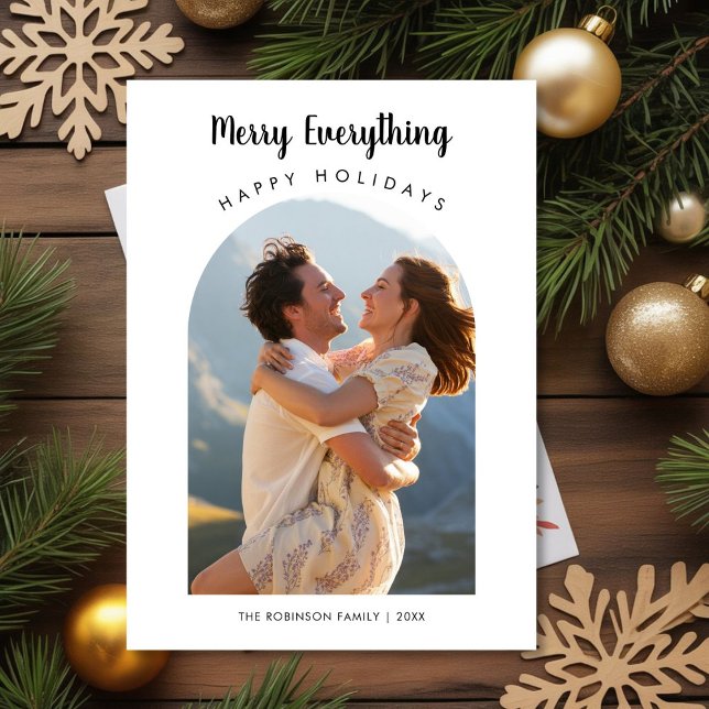 Classic Merry Everything Family Greeting Card (Creator Uploaded)