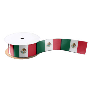 Classic Mexican Flag Satin Ribbon
