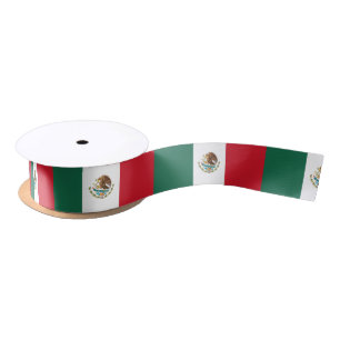 Classic Mexican Flag Satin Ribbon
