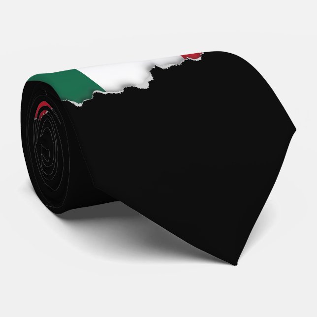 Classic Mexican Flag Tie (Rolled)