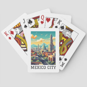 Classic Mexico City CDMX Retro Vintage Travel Playing Cards