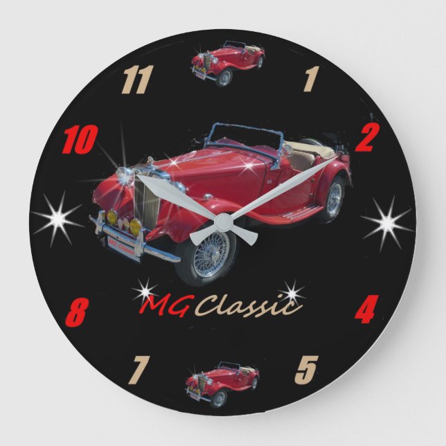 Classic MG Roadster Wallclock (Front)