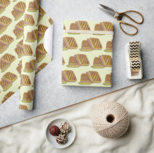 Classic Miami Cuban Sandwich Ham Pork Swiss Cheese Wrapping Paper